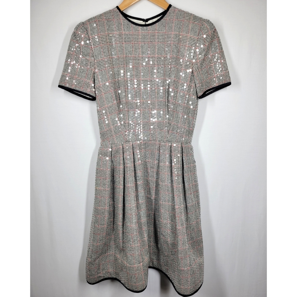 Vintage 80s Stanley Platos Martin Ross Saks Fifth Avenue Plaid Cocktail Dress 6